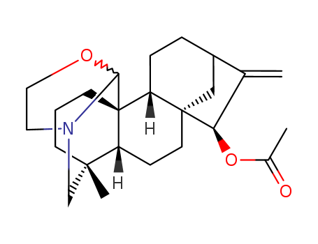 5H,13cH-8a,11-Methano-6,13b-propanocyclohept[h]oxazolo[2,3-a]isoquinolin-9-ol,dodecahydro-6-methyl-10-methylene-, acetate (ester),(6R,6aR,8aR,9R,11R,13aR,13bS)- (9CI) cas  68719-14-2