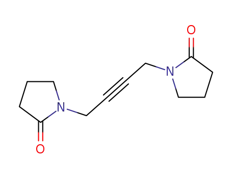Molecular Structure of 22243-68-1 (1,1'-(2-Butyne-1,4-diyl)bis(pyrrolidin-2-one))