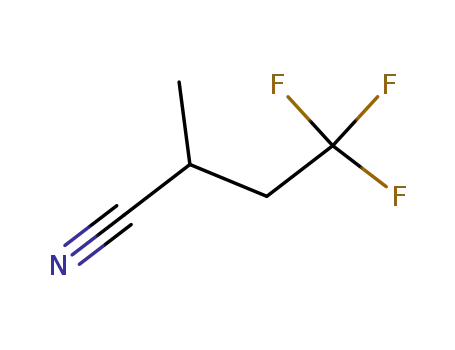 Molecular Structure of 2214-85-9 (4,4,4-Trifluoro-2-methylbutyronitrile)