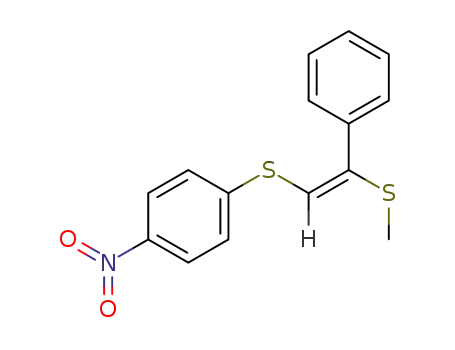 Molecular Structure of 29624-27-9 (1-{[(E)-2-(methylsulfanyl)-2-phenylethenyl]sulfanyl}-4-nitrobenzene)