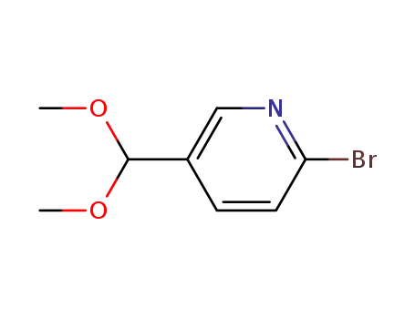 Molecular Structure of 174608-37-8 (2-bromo-5-(dimethoxymethyl)pyridine)