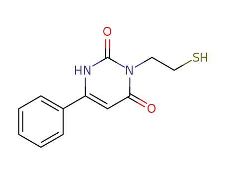 Molecular Structure of 29558-49-4 (3-(2-Mercaptoethyl)-6-phenyluracil)
