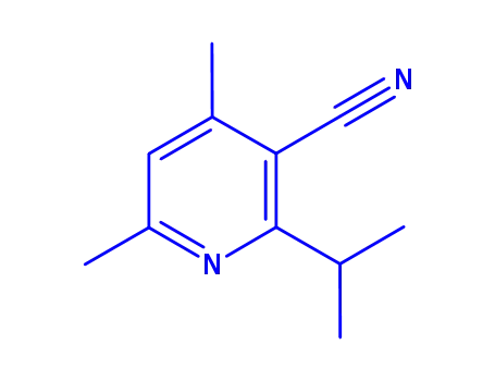 Molecular Structure of 223270-46-0 (3-Pyridinecarbonitrile,4,6-dimethyl-2-(1-methylethyl)-(9CI))