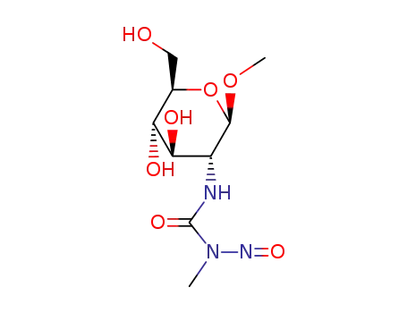 Molecular Structure of 29847-17-4 (Methyl 2-deoxy-2-(3-methyl-3-nitrosoureido)-β-D-glucopyranoside)