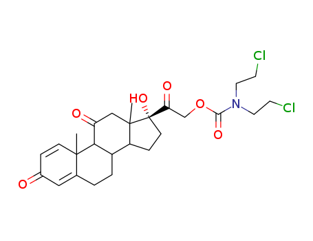 Pregna-1,4-diene-3,11,20-trione,17,21-dihydroxy-, 21-[bis(2-chloroethyl)carbamate] (7CI,8CI) cas  2998-63-2
