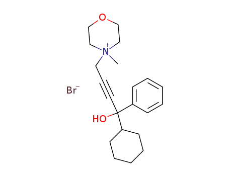 Molecular Structure of 2269-27-4 (4-(4-cyclohexyl-4-hydroxy-4-phenylbut-2-yn-1-yl)-4-methylmorpholin-4-ium bromide)