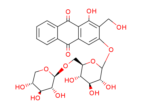 9,10-Anthracenedione,1-hydroxy-2-(hydroxymethyl)-3-[(6-O-b-D-xylopyranosyl-a-D-glucopyranosyl)oxy]-