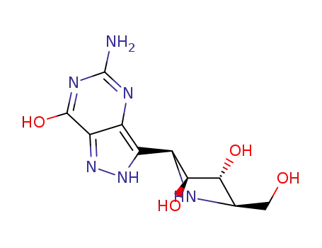 7H-Pyrazolo4,3-dpyrimidin-7-one, 5-amino-3-(2S,3S,4R,5R)-3,4-dihydroxy-5-(hydroxymethyl)-2-pyrrolidinyl-1,4-dihydro-