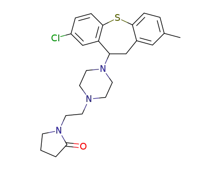 1-{2-[4-(8-chloro-2-methyl-10,11-dihydro-dibenzo[<i>b</i>,<i>f</i>]thiepin-10-yl)-piperazin-1-yl]-ethyl}-pyrrolidin-2-one