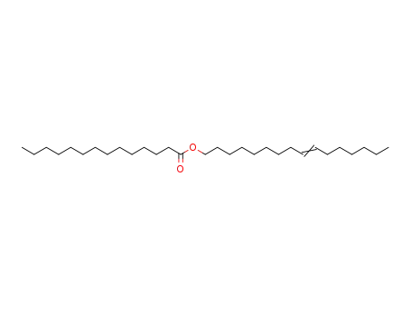Molecular Structure of 22393-89-1 (Tetradecanoic acid (Z)-9-hexadecenyl ester)