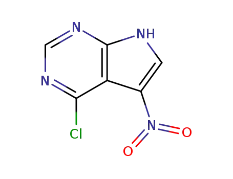 Molecular Structure of 22277-01-6 (4-Chloro-5-nitro-7H-pyrrolo[2,3-d]pyrimidine)