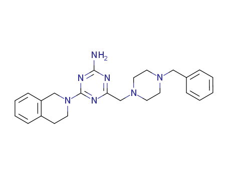 1,2,3,4-TETRAHYDRO-2-(4-AMINO-6-((4-BENZYL-(PIPERAZIN-1-YL))METHYL)-S-TRIAZIN-2-YL)ISOQUINOLINECAS