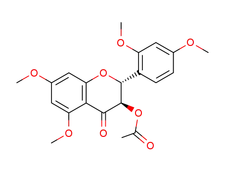 Molecular Structure of 22425-51-0 (trans-3-Hydroxy-2',4'5,7-tetramethoxy-3-flavanone acetate)