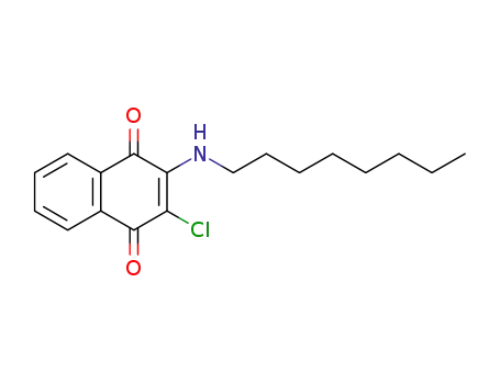 Molecular Structure of 22272-18-0 (2-chloro-3-(octylamino)naphthalene-1,4-dione)