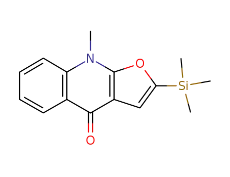 Molecular Structure of 223668-18-6 (Furo[2,3-b]quinolin-4(9H)-one,  9-methyl-2-(trimethylsilyl)-)