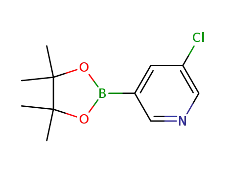 Molecular Structure of 865186-94-3 (3-CHLORO-5-(4,4,5,5-TETRAMETHYL-[1,3,2]DIOXABOROLAN-2-YL)PYRIDINE)