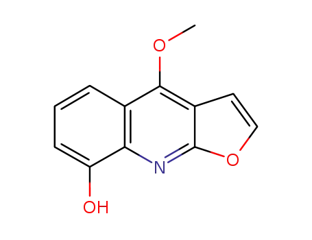 Molecular Structure of 2255-50-7 (4-Methoxyfuro[2,3-b]quinolin-8-ol)