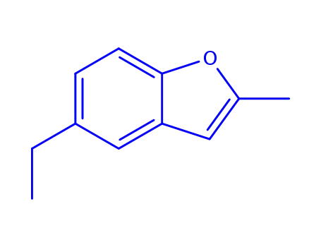 Molecular Structure of 225933-80-2 (Benzofuran,  5-ethyl-2-methyl-)
