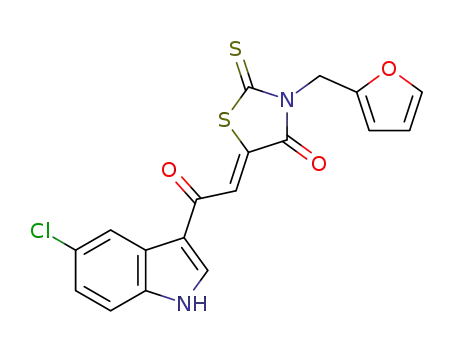 (Z)-5-(2-(5-chloro-1H-indol-3-yl)-2-oxoethylidene)-3-(furan-2-ylmethyl)-2-thioxothiazolidin-4-one