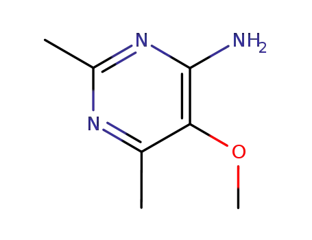 Molecular Structure of 22294-54-8 (4-Pyrimidinamine,  5-methoxy-2,6-dimethyl-)