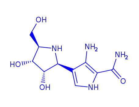 Molecular Structure of 222631-52-9 (1H-Pyrrole-2-carboxamide, 3-amino-4-(2S,3S,4R,5R)-3,4-dihydroxy-5-(hydroxymethyl)-2-pyrrolidinyl-)