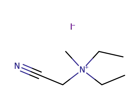 Molecular Structure of 3010-00-2 (N-(cyanomethyl)-N-ethyl-N-methylethanaminium iodide)