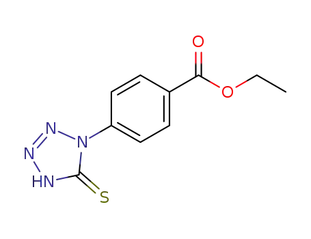 Molecular Structure of 22347-33-7 (ethyl 4-(5-sulfanyl-1H-tetrazol-1-yl)benzoate)