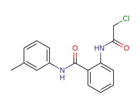 Molecular Structure of 22312-75-0 (2-[(CHLOROACETYL)AMINO]-N-(3-METHYLPHENYL)BENZAMIDE)