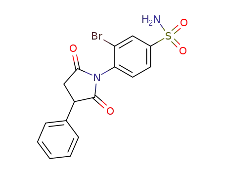 3-bromo-4-(2,5-dioxo-3-phenyl-pyrrolidin-1-yl)benzenesulfonamide