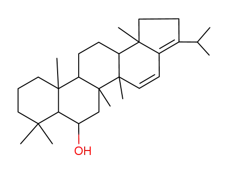 Molecular Structure of 22563-02-6 (A'-Neo-5α-gammacera-15,17(21)-dien-6α-ol)