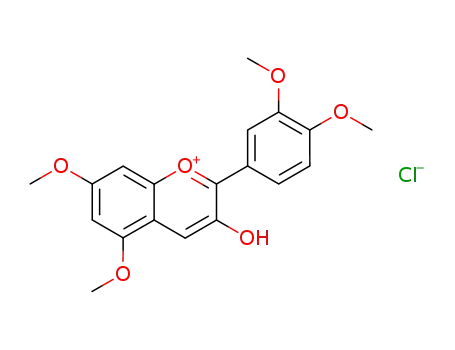 2-(3,4-dimethoxy-phenyl)-3-hydroxy-5,7-dimethoxy-chromenylium; chloride