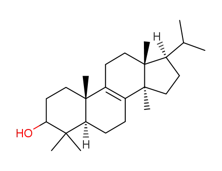 Molecular Structure of 22415-20-9 ((3S,5S,10S,13R,17R)-4,4,10,13,14-pentamethyl-17-propan-2-yl-2,3,5,6,7, 11,12,15,16,17-decahydro-1H-cyclopenta[a]phenanthren-3-ol)