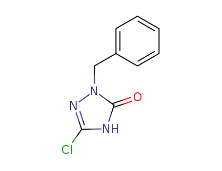 Molecular Structure of 22354-89-8 (2-benzyl-5-chloro-2,4-dihydro-3H-1,2,4-triazol-3-one(SALTDATA: FREE))