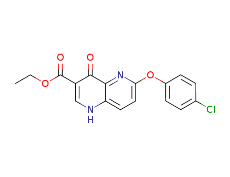 1,5-Naphthyridine-3-carboxylicacid, 6-(4-chlorophenoxy)-1,4-dihydro-4-oxo-, ethyl ester cas  30212-45-4
