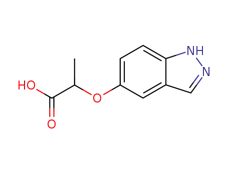 Molecular Structure of 30226-17-6 (2-(1H-indazol-5-yloxy)propanoic acid)
