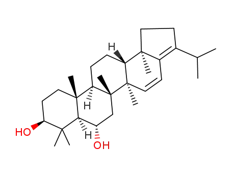 Molecular Structure of 22554-64-9 (A'-Neogammacera-15,17(21)-diene-3β,6α-diol)