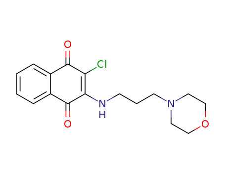 2-クロロ-3-[(3-モルホリノプロピル)アミノ]-1,4-ナフトキノン