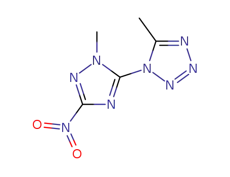 Molecular Structure of 74245-88-8 (5-Methyl-1-(2-methyl-5-nitro-2H-[1,2,4]triazol-3-yl)-1H-tetrazole)