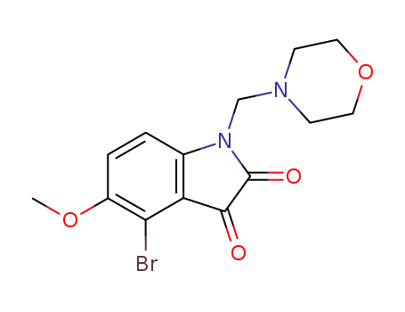 Molecular Structure of 130420-89-2 (4-bromo-5-methoxy-1-morpholinomethylisatin)
