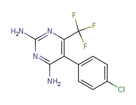 Molecular Structure of 2263-96-9 (5-(4-chlorophenyl)-6-(trifluoromethyl)pyrimidine-2,4-diamine)