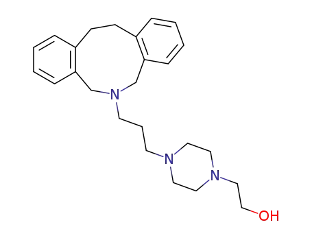 Molecular Structure of 30115-77-6 (4-[3-(6,7,12,13-Tetrahydro-5H-dibenz[c,g]azonin-6-yl)propyl]-1-piperazineethanol)