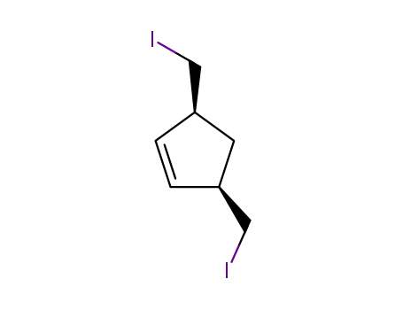 cis-1,3-Bis-jodmethyl-cyclopent-4-en