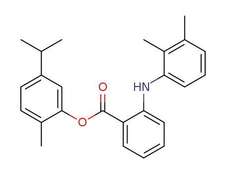 Molecular Structure of 30129-27-2 (2-methyl-5-(propan-2-yl)phenyl 2-[(2,3-dimethylphenyl)amino]benzoate)