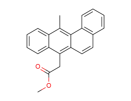 Molecular Structure of 127229-56-5 (Methyl 7-(12-methylbenz<a>anthryl)acetate)