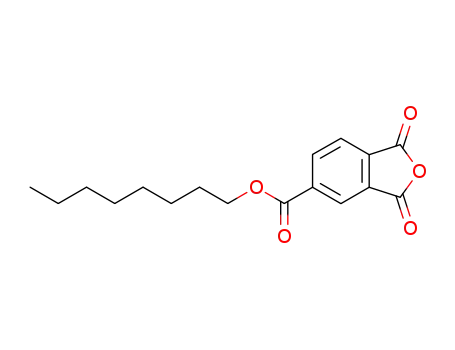Molecular Structure of 22485-49-0 (1,3-Dihydro-1,3-dioxo-5-isobenzofurancarboxylic acid octyl ester)