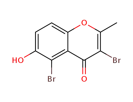Molecular Structure of 30095-77-3 (3,5-Dibromo-6-hydroxy-2-methylchromone)