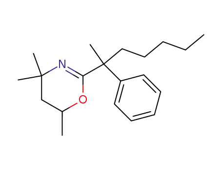 Molecular Structure of 30078-62-7 (4,4,6-trimethyl-2-(2-phenylheptan-2-yl)-5,6-dihydro-4H-1,3-oxazine)