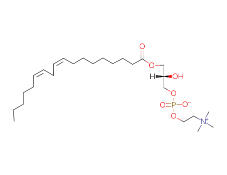 Molecular Structure of 22252-07-9 (1-LINOLEOYL-2-HYDROXY-SN-GLYCERO-3-PHOSPHORYLCHOLINE)