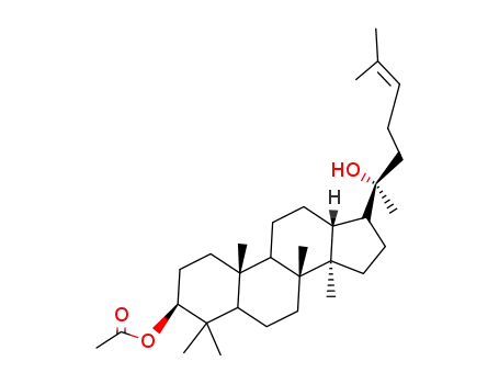 Molecular Structure of 22558-20-9 ((3beta,5xi,13alpha,14beta)-20-hydroxylanost-24-en-3-yl acetate)