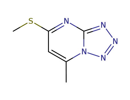 Tetrazolo[1,5-a]pyrimidine,7-methyl-5-(methylthio)- cas  30152-89-7